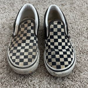 Vans Kids Black and White Checkered Sneakers
